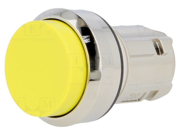 Comutator Apăsare 22mm Galben