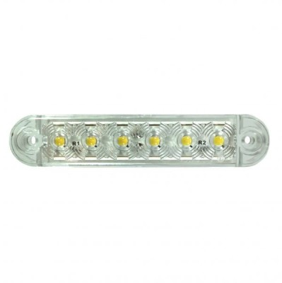 6 led Lampi de marcaj laterale cu distanta Indicator Remorca camion Alb Actros Renault Volvo 12/24v foto