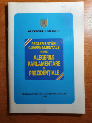 guvernul romaniei - alegerile parlamentare si prezidentiale 1996 foto