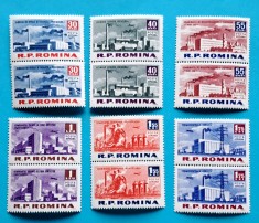 TIMBRE ROMANIA LP558/1963 -Constrctii ale socialismului -Serie &icirc;n pereche -MNH