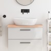 VidaXL Blat de baie, 80x40x(2-4) cm, lemn masiv netratat
