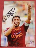 Foto fotbal cu semnatura originala - jucatorul FRANCESCO TOTTI verso echipa AS Roma, Italia