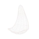 Scaun agatat gradina Natal Easy, fotoliu suspendat alb din polyrattan, confortabil, rezistent la intemperii, 150 kg