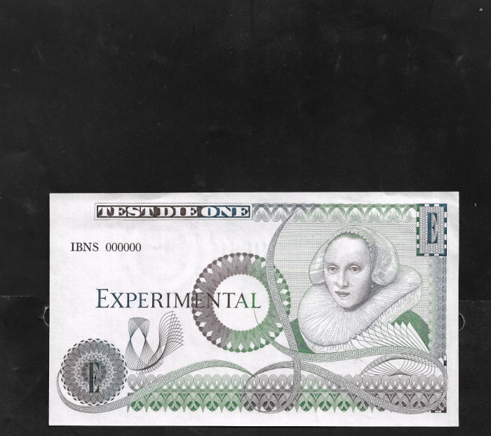 Marea Britanie/Anglia - Bank of England Test Die One Trial Banknote