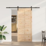 vidaXL Ușă glisantă Maro 100 x 208 cm Lemn masiv de pin