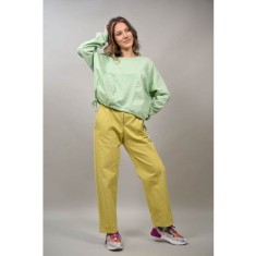BLUZA SPORT BUMBAC CU SNUR IN TALIE ELISA TALIE UNICA Verde Menta