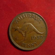 Moneda 1 pence 1952 Australia - cangur ,bronz/George VI ,cal.F.Buna