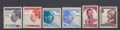 ROMANIA 1940 LP 139 CAROL II - 10 ANI DE DOMNIE SERIE SARNIERA foto