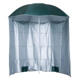 Umbrela Plaja cu Parasolar Verde Inchis 200cm + 2 Contragreutati, Protectie UV, Impermeabila, Poliester ART