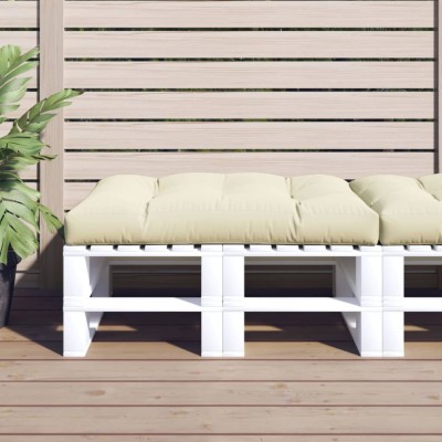 vidaXL Pernă pentru paleți, crem, 120x80x12 cm, material textil 314414 foto