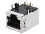 Soclu RJ45 Cat5 Ecranat Aurit 8p8c THT