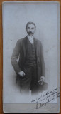 Foto pe carton gros; Spirescu Bucuresti, 1904, cu autograf G. Negulescu