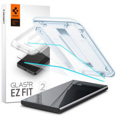 Set 2 Folii de protectie Spigen Glas.TR EZ FIT pentru Samsung Galaxy S24 Ultra Transparent