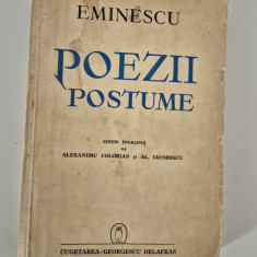 Carte veche Alexandru Colorian Mihai Eminescu Poezii postume