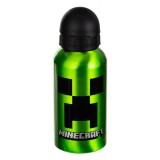 Sticlă Apă Copii, Minecraft, Aluminiu, Culoare Verde, Capacitate 0,4L, Oem