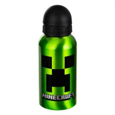 Sticlă Apă Copii, Minecraft, Aluminiu, Culoare Verde, Capacitate 0,4L