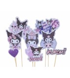 Set 8 toppere Kuromi pentru tort 5&ndash;10 cm