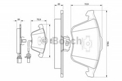 Set placute frana,frana disc AUDI A4 Cabriolet (8H7, B6, 8HE, B7) (2002 - 2009) BOSCH 0 986 494 104 foto