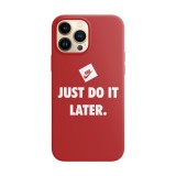 Husa compatibila cu Apple iPhone 14 model Just do it later,Silicon, Tpu, Viceversa, Transparent, Carcasa