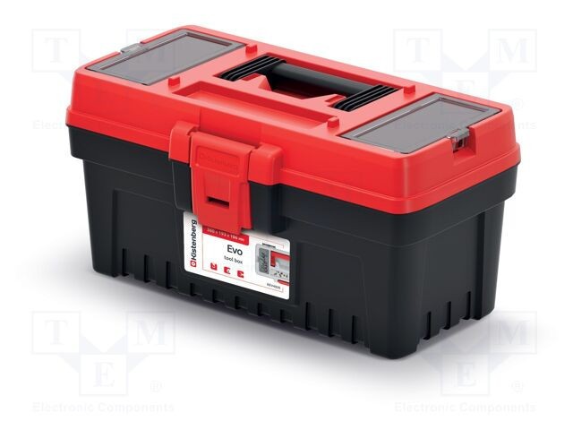 Ladă pentru unelte KISTENBERG roșu-negru polimer 360x193x186mm 10kg