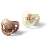 BabyOno Take Care Anatomical Silicone Soothers suzetă Night &amp; Day 0-6m 2 buc