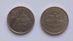 Serbia 20 dinara dinari 2003 necirculat foto