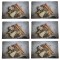 Set suport farfurie pentru servirea mesei, model Pufo Goodness with cheese, 6 bucati