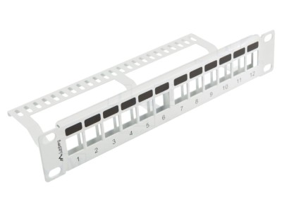 Patch Panel Alb LANBERG 12 Porturi 10&amp;quot; Rack foto