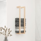 Suport prosoape vidaXL, lemn masiv pin maro, 23x18x90 cm, raft inclus, montaj perete, economie spatiu, rustic