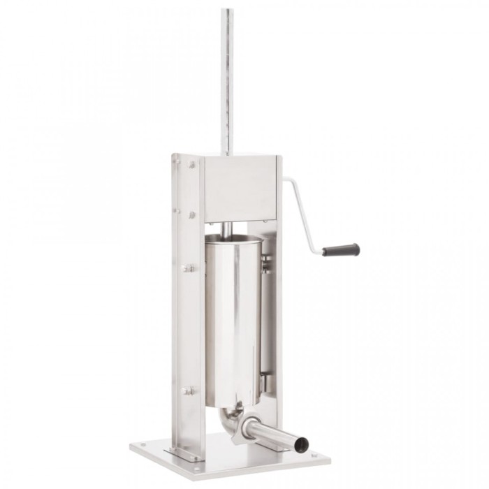 Aparat de umplut c&acirc;rnați manual, argintiu, 5 L, oțel inoxidabil