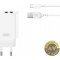 Incarcator Retea Cu Cablu USB-C XO Design CE34 12W 2.4A 2 x USB-A Alb