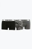 Set 3 Boxeri Barbati Diesel KORY Gri, Bumbac/Elastan, Marime XL