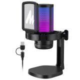 Microfon Gaming Maono DM20, USB, RGB, Cardioid, Anulare Zgomot, Monitorizare, PC, Laptop, Studio, Podcast