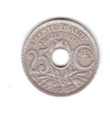 Moneda Franta 25 centimes 1922, stare buna, curata