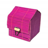 Cutie din bete de bambus cufar magenta 70mm, Stonemania Bijou