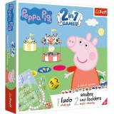 Joc Peppa Pig 2 in 1 Ludo si Serpisori scari, 3 ani+, Trefl