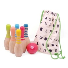 Set de bowling din lemn pentru copii Svoora