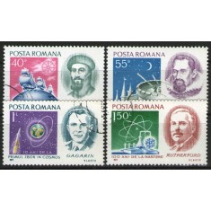 Romania 1971 - Oameni de ştiinţă, serie stampilata