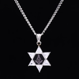 Cumpara ieftin Pandantiv Cu Simboluri Masonice Steaua lui David Auriu / Argintiu MM630, Fashion Manufacturer
