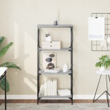 Gossi biblioteca cu 4 niveluri gri sonoma 59x35x132 cm lemn prelucrat
