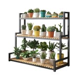 Suport pentru ghivece de flori si plante, raft modern, maro, JollyMag, SZ47CZ, 120x40x95 cm