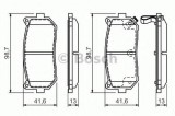 Set placute frana,frana disc KIA CARENS II (FJ) (2002 - 2006) BOSCH 0 986 424 693