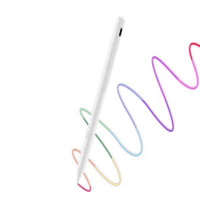 Stylus Pen pentru Tableta, Bluetooth, Type-C, 130mAh, 5V, 0.2A, Palm Rejection, Tilt Pressure Sense - Techsuit (AX10) - White foto