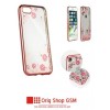 Husa Silicon Diamond Flower Rose Gold iPhone 11 Pro Max - Protectie Eleganta