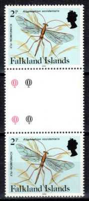 Falkland 1986 (1984), Mi #391 II**, fauna, libelula, MNH! Cota 27 &amp;euro;! foto