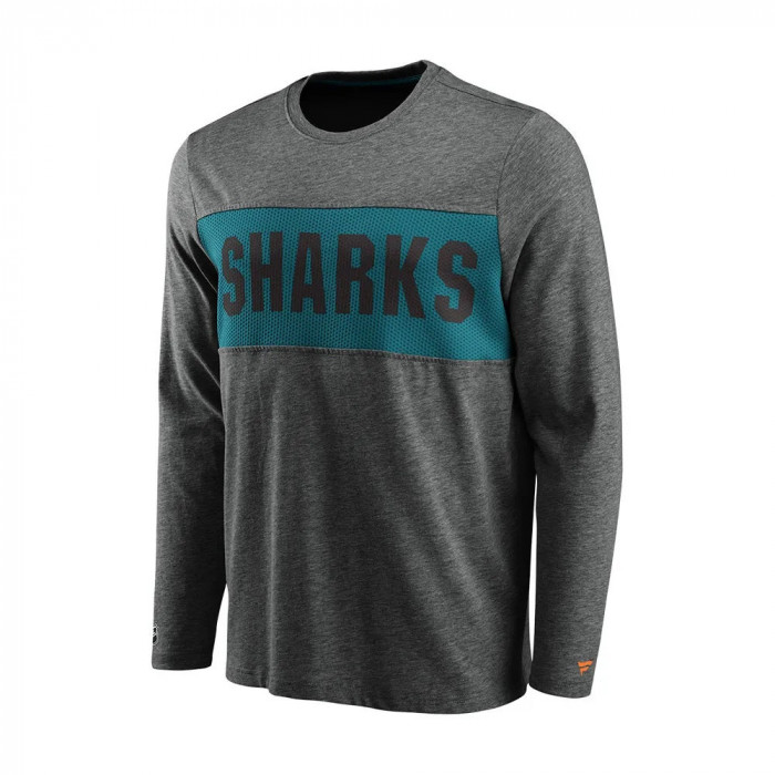 San Jose Sharks tricou de bărbați cu m&acirc;necă lungă back to basics - XS