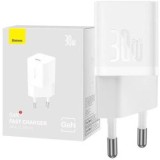 Incarcator retea Baseus, GaN5 Fast Charger 30W, 1 x USB Type-C 5V/3A, alb