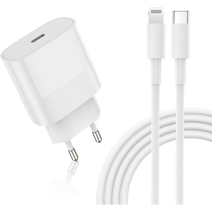 Incarcator rapid, Excitat, 20W, USB-C Lightning, Compatibil cu Iphone, Alb