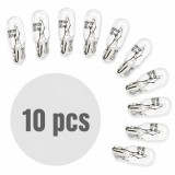 Set 10 becuri pozitie auto W5W T10 12V 5W Carguard, lumina alba