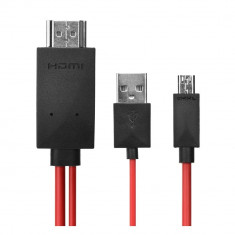 Cablu HDMI USB &amp;amp; MicroUSB MHL TV FullHD foto